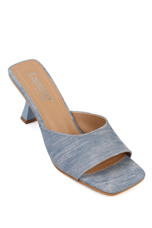 Lina Dark Denim, tamno teksas zenske sandale sa srednjom stiklom, potpetica 7cm