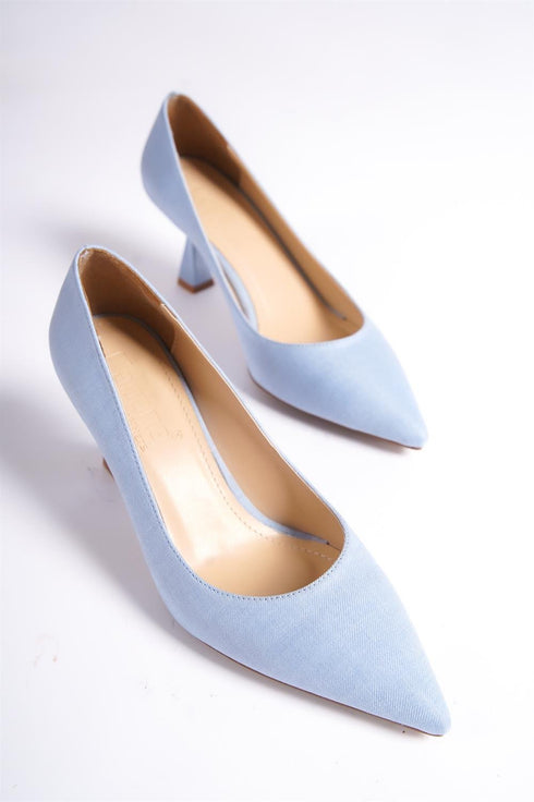 Emma light blue denim, svetlo plave zenske cipele, salonke 7 cm