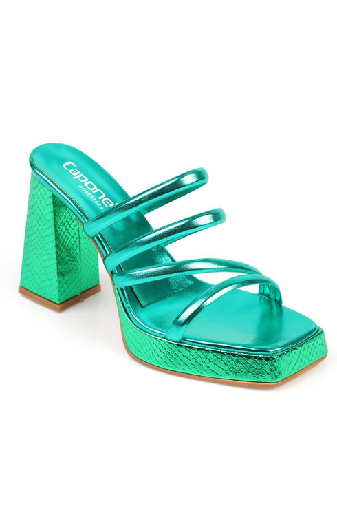 Zoe green, zelene sandale sa platformom, potpetica 10 cm