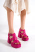 Gladiator fuchsia, pink galdiator sandale sa platformom, potpetica 10.5 cm