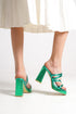 Zoe green, zelene sandale sa platformom, potpetica 10 cm