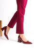 Ella bordo, bordo cipele sa srednjom potpeticom, štikle 6 cm
