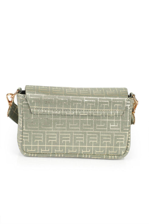 Ibiza labyrinth mint green, svetlo zelena zenska crossbody torbica preko tela