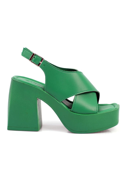 Desi green, zelene sandale sa platformom, platforma 10.5 cm
