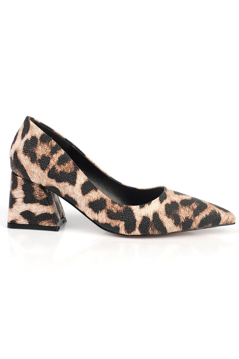 Ella leopard, leopard ženske cipele sa srednjom potpeticom, štikle 6 cm