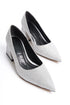 Ella silver, srebrne ženske cipele sa srednjom potpeticom, štikle 6 cm