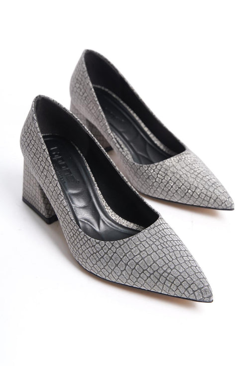 Ella grey, sive ženske cipele sa srednjom potpeticom, štikle 6 cm