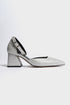 Noor silver, srebrne ženske cipele sa srednjom štiklom, štikle 6 cm