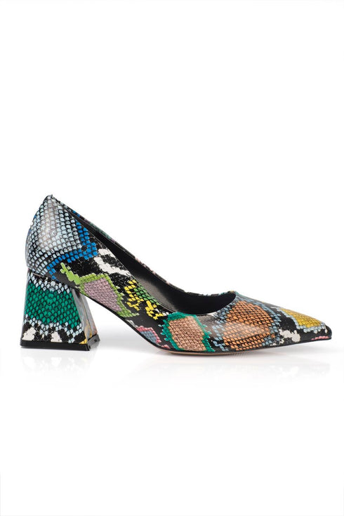 Ella multicolored, šarene ženske cipele sa srednjom potpeticom, štikle 6 cm