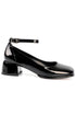 Mae black, crne ženske cipele sa niskom štiklom, štikla 5 cm