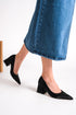 Ella black, crne ženske cipele sa srednjom potpeticom, štikle 6 cm