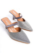 Lara croco grey, sive zenske sandale sa srednjom stiklom, potpetica 7cm