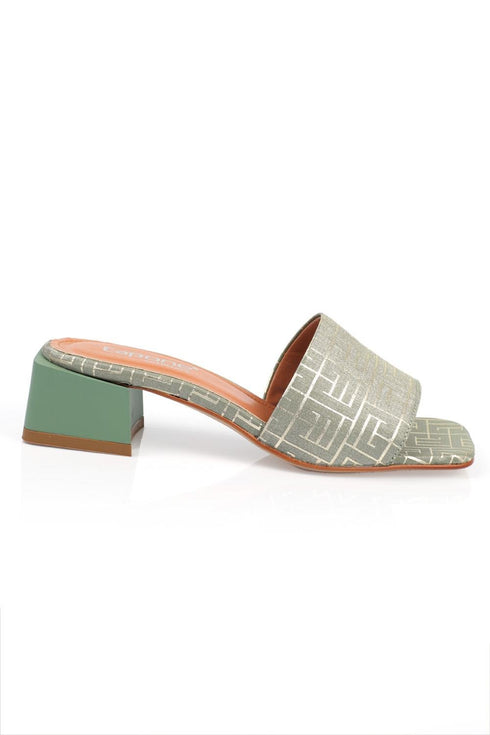 Lola mint green, svetlo zelene zenske sandale sa niskom potpeticom, potpetica 4.5cm