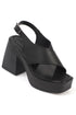 Desi black, crne sandale sa platformom, platforma 10.5