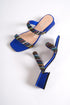 Ezra blue, plave zenske sandale, potpetica 4cm