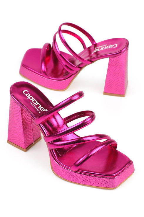 Zoe fuchsia, pink sandale sa platformom, potpetica 10 cm