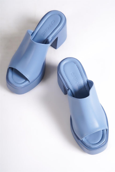 Bari blue, plave sandale sa platrofmom, platforma 8 cm