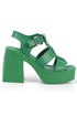 Gladiator green, zelene galdiator sandale sa platformom, potpetica 10.5 cm