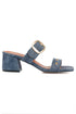 Leah dark blue, tamno plave zenske sandale, potpetica 6cm