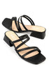 Vida black, crne zenske sandale sa niskom stiklom, potpetica 4cm