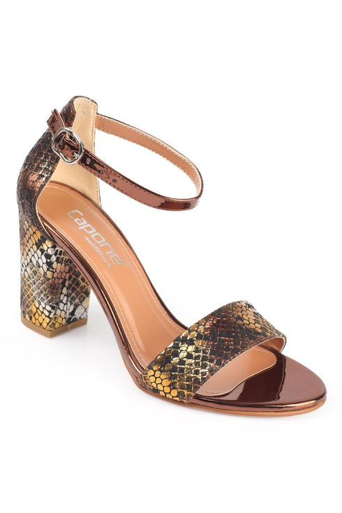 Silvy croco gold, zlatne zenske sandale sa kaisem oko clanka, potpetica 8.5cm