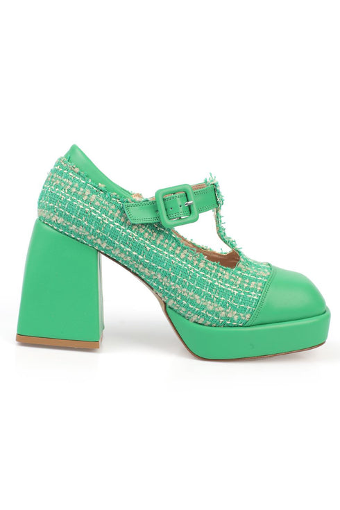 Talia green, zelene cipele sa platformom, 9,5 cm
