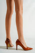 Arya dark brown, braon ženske cipele sa štiklom, salonke 9 cm