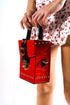 Rome red and black, crvena ženska torbica, crvena lakovana tašna