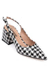 Betta houndstooth pattern, ženske cipele niskom potpeticom, cipele 6 cm
