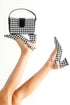Betta houndstooth pattern, ženske cipele niskom potpeticom, cipele 6 cm